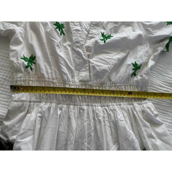 Anthropologie - Somerset White Eyelet Maxi Dress w/ Green Floral Embroidery, M - Picture 12 of 12